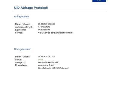 mögliches Protokoll einer UID Abfrage